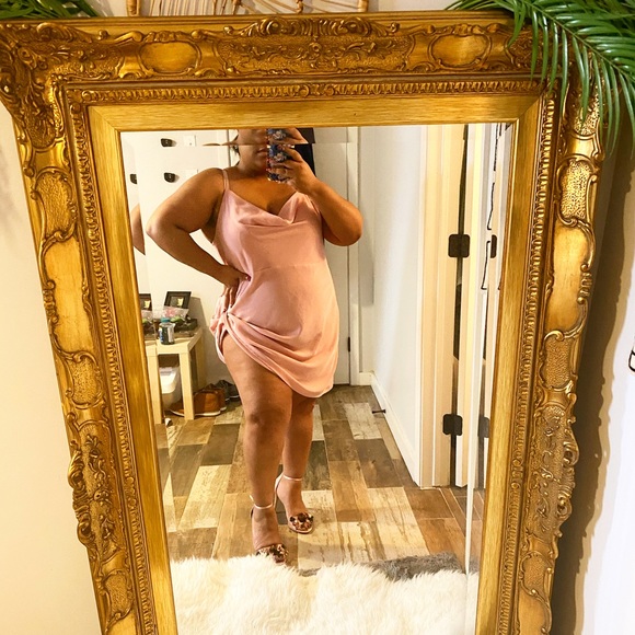Forever 21 Plus Pink Cowl-Neck Slip Dress - Picture 1 of 6